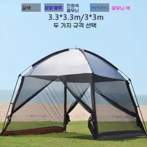 카키색 방충망 캠핑용 야외모기장 텐트 대형모기장 캠핑