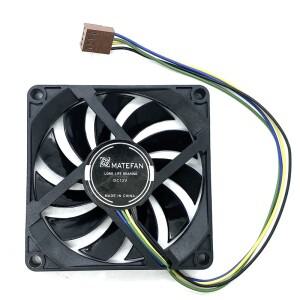 8010 무소음 팬 PWM 볼 초박형 4 핀 속도 제어 컴퓨터 CPU 전원 ITX 소형 케이스 12V 80mm