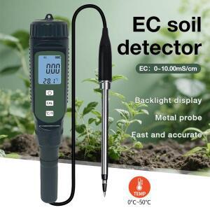 디지털 토양 테스터 EC 미터 화분 원예 꽃 식물용 분석기  온도