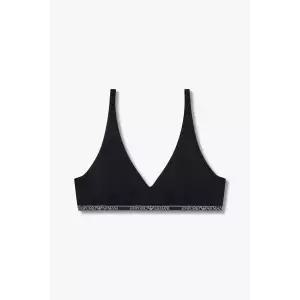 매장정품 EMPORIO ARMANI UNDERWEAR 엠포리오 아르마니 언더웨어 여성 메탈릭 로고 리블 패드 브라렛 브라_