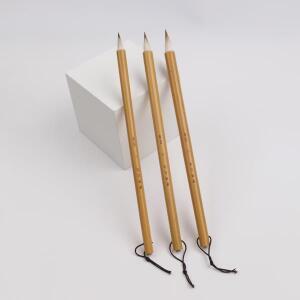 BW-345 캘리그라피 수채화 민화 붓  염소 털 혼합  그림 대나무 손잡이 3개세트