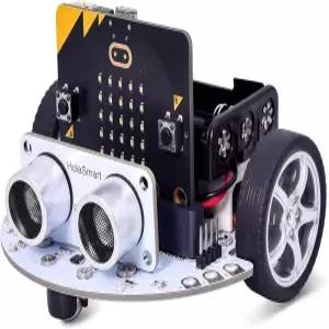 BBC Micro bit v2 및 v1과 호환되는 HOLASMART 마이크로비트 자동차 키트 AAA 배터리 없이 그래픽