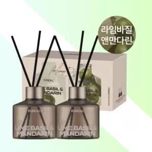 쿤달 퍼퓸 시그니처 디퓨저 아로마에디션 라임바질앤만다린 200ml 2개 실내방향제 집들이선물 인테리어소품
