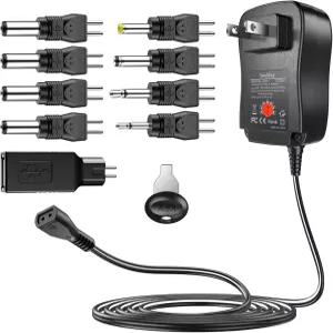 소울베이 [역극성] 30W 범용 AC DC 어댑터 스위칭 전원 공급 장치 선택 가능 전압 3V 45V 5V 6V 75V 9V 2V
