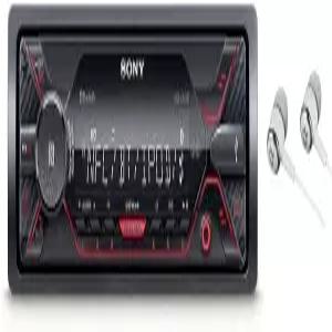 이어버드와 함께 번들로 제공되는 소니 DSX-A410BT 싱글 딘 블루투스 프론트 USB AUX 카 스테레오 디지털