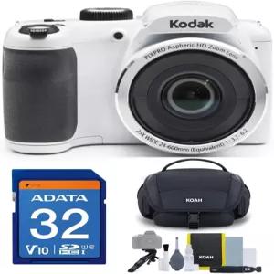 32GB SD 카드 및 케이스가 된 코닥 픽스프로 AZ252 아스트로 줌 6MP 디지털 카메라(화이트) 번들(3개 품목)