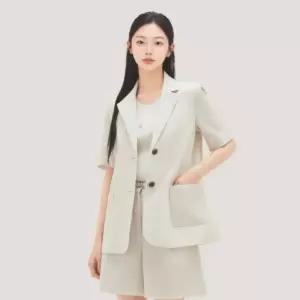 로엠 린넨 반팔 자켓 RMJKG37R11