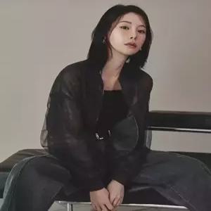 더엣지 theatg 벌룬 체크 점퍼