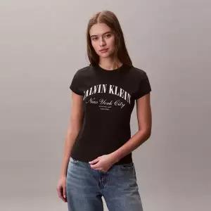 (백화점상품)Calvin Klein Jeans 여성 그래픽 로고 베이비 티(47F815G)152423