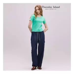 써스데이아일랜드 Thursday Island 와이드 배기 데님 팬츠(T244MJE232W) 986609