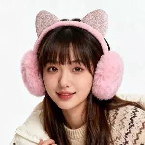 고양이 방한 접이식 겨울 귀도리 남녀 공용 FE20 이어머프-WFN2O7V