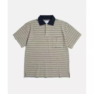 에스피오나지 ESPIONAGE Multi Border Waffle Polo Beige 20260427-07 510405