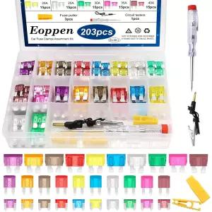 퓨즈 풀러 및 회로 테스터가 포함된 Eoppen 자동차 정렬 키트 - 표준 미니 로우 프로파일 5A 7.5A 10A 15A