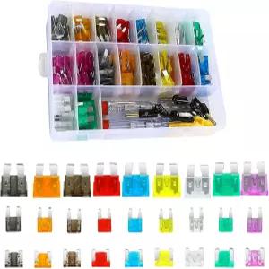 Vioziis 306PCS 자동차 퓨즈 구색 키트 혼합 차량 블레이드 표준 및 미니 로우 프로파일 5A 7.5A 10A 15A