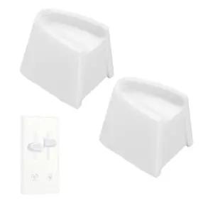 2pcs 디머 스위치 노브 교체 천장 팬 속도 조절 슬라이더 Lutron Skylark와 호환되는 조명 제어 흰색