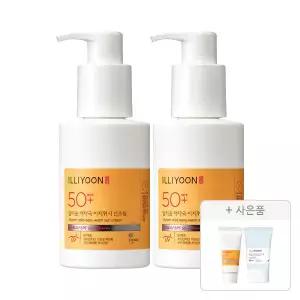 일리윤 저자극이지워시 선크림 150ml, 2개+증정(저자극이지워시 선크림 30ml, 1개+세라마이드 아토 수딩젤 30ml, 1개)