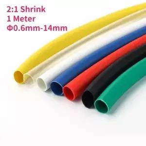 1 미터 열 수축 튜브 2 폴리올레핀 절연 케이블 슬리브 0.6mm-14mm