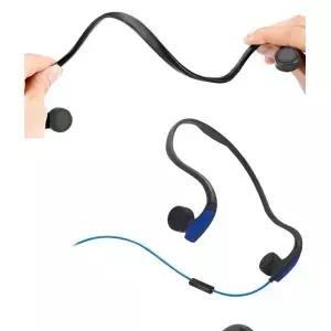 골전도 전송 헤드셋 유선 이어폰 야외 스포츠 스마트 헤드폰 넥밴드 마이크 포함 폰 샤오미 삼성용
