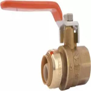 샤크바이트 /2 x 인치 볼 밸브(FNPT 커넥터 ) 황동 배관 피팅 PEX 파이프 구리 CPVC PERT HDPE 22820000LF