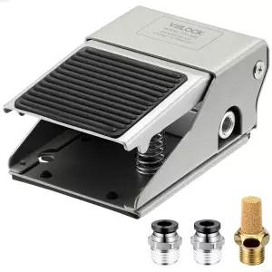 VIILOCK 공압 풋 페달 밸브 키트 /4인치 NPT 3방향 2위치 순간 미끄럼 방지 컨트롤 스위치 FV320