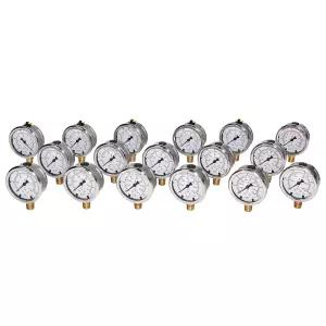 XZT 25인치 아날로그 유압 게이지 압력계 진공 압력 NPT 커넥터 베이스 엔트리 036PSI