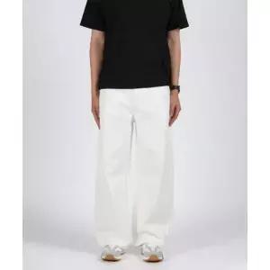 빠니깔레 PANICALE 화이트 백밴딩 와이드 데님 팬츠 MRJEAN11 3422594