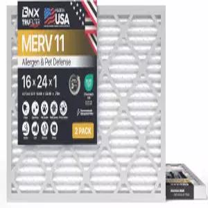 BNX TruFilter 6x24x 에어 필터 MERV 2팩 산 먼지 반려동물 연기 MPR 200 FPR 7용 알레르겐 방어 정전기