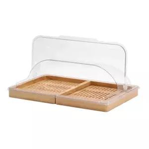 베이커리 쇼케이스 제과 30 카페 대나무접시40 더블플랩 수납 판촉가 5 8cm2개 교환 타르트 냉장 우드 1 대나무 목판 32 26 4cm 칸막이