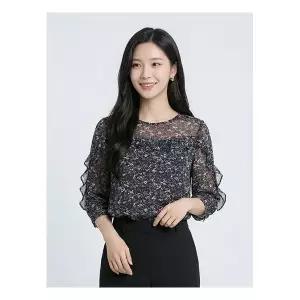 프렐린잔꽃 프린트 블라우스-R2BB221616A 788340