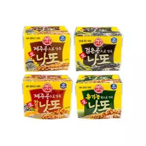 오뚜기 생낫또 제주콩+콩+검은콩+제주콩(생감귤낫또) 3개입 4개