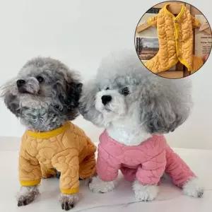 강아지 곰돌이 누빔 올인원 2XL 1P 반려견 겨울 보온