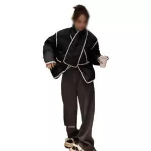 청점프수트 바지 데님 정비복 점프슈트 여성 멜빵 캐주얼 카고