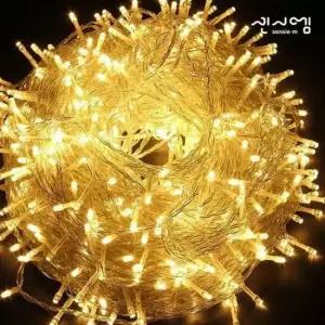 트리조명 인테리어 조명 리모컨 전구 LED 500구 웜색 50M
