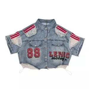 르니앤맥코이 LeNICMcCOY 레이스 포인트 밑단 스트링 청자켓MN09JK007HJY MN09JK007HJY-DR 103471
