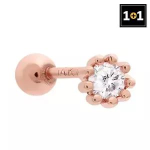 [골드스마일]14K 골드필드 화이트 큐어 피어싱 (한쪽판매) 1+1