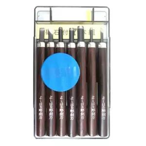 조각도세트 HP-7(7pcs)(연마석포함)도 판화도 교육용도 학습용도 미술도 도구 조소 도세트 학생도