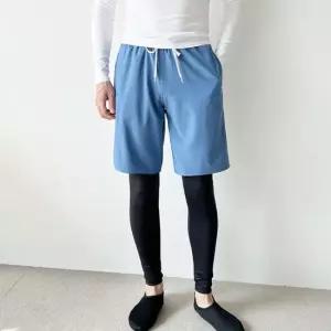 여름철 비치 웨어 남자 블루 반바지 워터레깅스 세트 워터반바지 비치웨어 레깅스