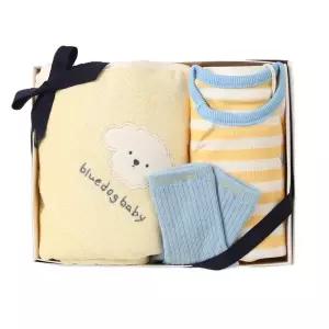 블루독 BLUEDOG YE젤리뱀부바디수트+목욕타올 선물세트 46170-040-09+45970-AHA-01 출산백일돌선물 46170-0