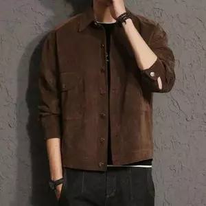 스웨이드 외출복 데이트 깔끔한 카라 자켓