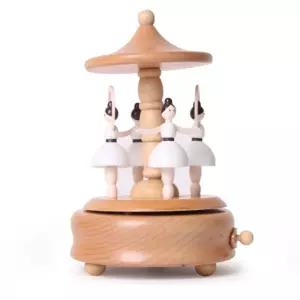 발레리나 원목 태엽 오르골 음악 회전 우드 선물용 인테리어소품 감성 디자인 장식용