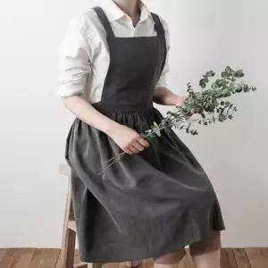 롱앞치마 롱 원피스 주방 공방 카페 포켓 어린이집 주름앞치마