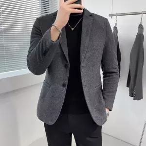 마이 콤비 정장 모직 겨울 울 남자 정장재킷 슬림핏 가을 남성 자켓