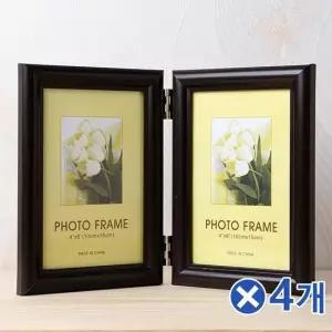 TBZ 4x6 접이식 탁상 2중 액자x4개 가족사진액자 사진틀 액자틀 가족사진액자 가족사진