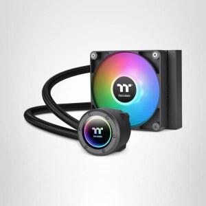 써멀테이크 TH120 ARGB 동기화 V2 CPU 액체 냉각기 /ALO /팬 120MM*1 /PWM 500~2000 RPM /미러 워터블록 /MB 제어 CL-W360-PL12SW-A 블랙