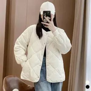 셀럽하우스 노카라 퀄팅 초경량 얇은 패딩 초겨울 경량잠바