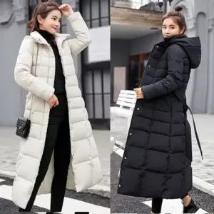 셀럽하우스 여자 아우터 롱패딩 퍼 후드 탈부착 데일리 점퍼
