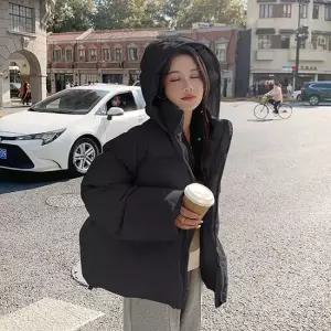 셀럽하우스 여성 흐 하이넥 숏 패딩 점퍼 낚시 집업 겨울점퍼 여