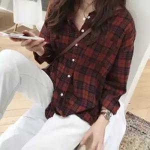 셀럽하우스 가을 루즈핏체크남방 내추럴룩 체크 코디자켓 가을셔