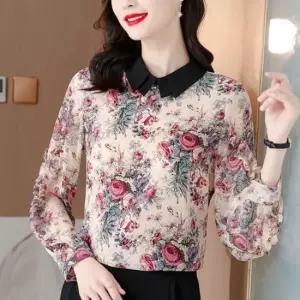 셀럽하우스 7189 쉬폰블라우스 한색상 CESS 스킨플라워
