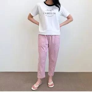 셀럽하우스 여성 절개 긴바지 허리끈 여름 밴딩 시원한 마바지